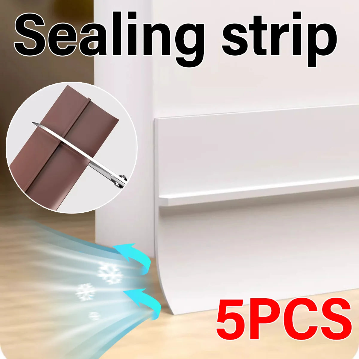 Self-Adhesive Thickened Door Bottom Sealing Strip Thermal Insulation Door Weatherstrip Anti-cold Window Draft Stopper Tape Qme