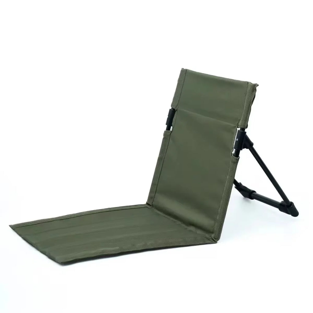 Outdoor Camping Lightweight Comfortable Folding Chair Park Leisure Beach Chair Portable Single Lazy Chair Back Chair Qme Green