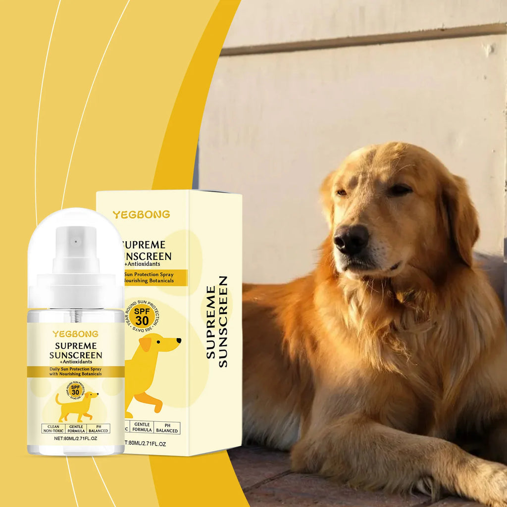 Dog Sunscreen Spray Enhance Skin Resistance Prevent UV Damage Waterproof Non-irritating Gentle Formula Sunscreen Care Pet Spray Qme