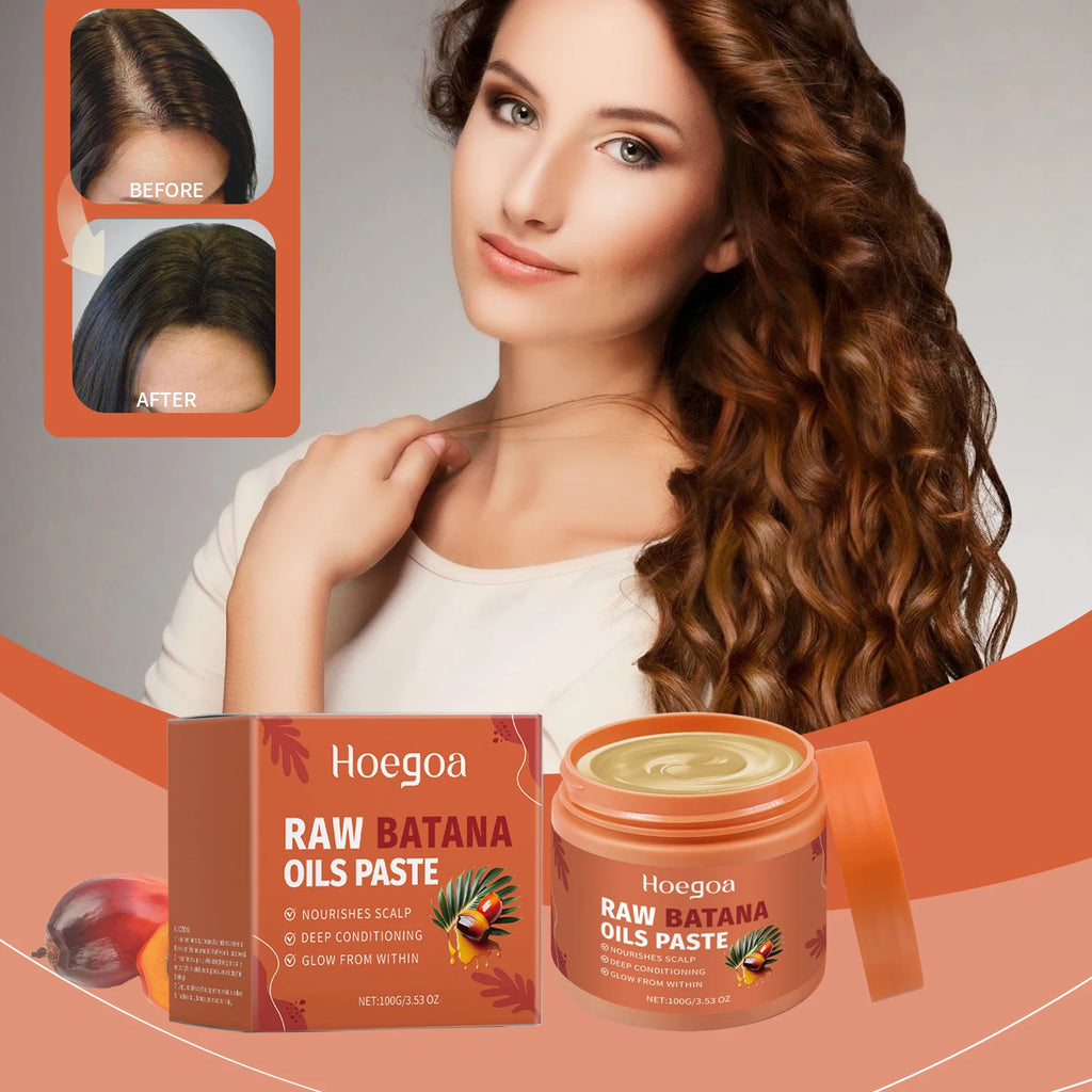 Damaged Repairing Hair Mask Organic Batana Oil Dry Hair End Repair Anti-Loss Smoothing Treatment Conditioner Hair Care Qme