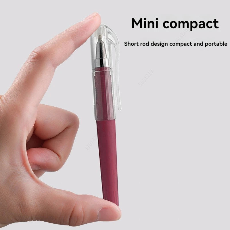 Black 0.5MM Gel Pen refills Set Mini Portable For Business Signature Students Exams Office Stationery Qme