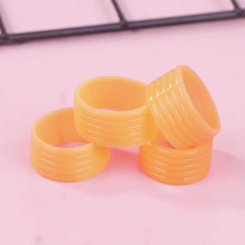 Lot Silicone Tennis Racket Grip Ring Handle Closure Rubber Qme Orange