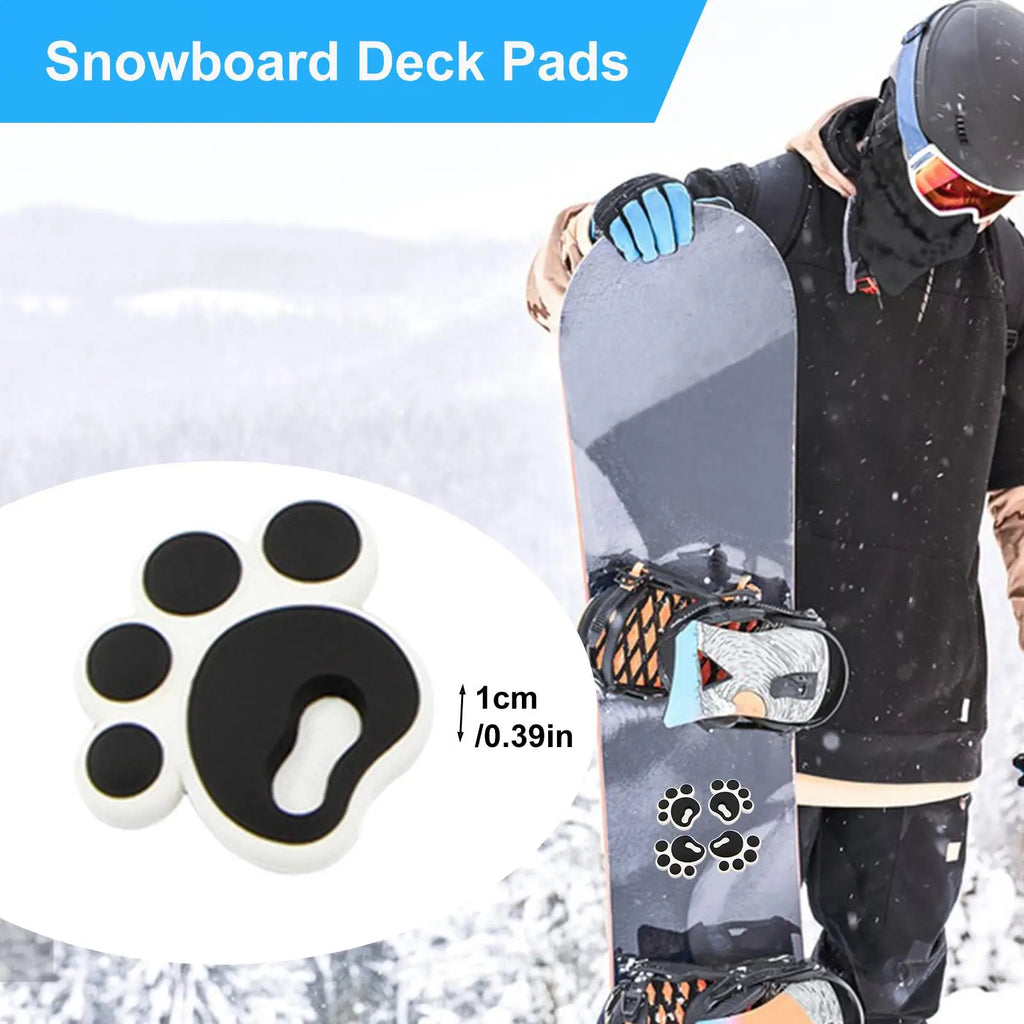 NEW Snowboard Stomp Pad Self-Adhesive Snowboard Foot Pad 4pcs Snowboard Anti-slip Stickers Snowboard Pads Foot Pads Qme