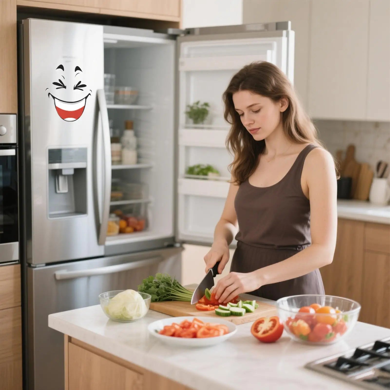 Garbage Can Stickers 4 7 8x7 Funny Expression Cute Wall Decals Toilet Qme