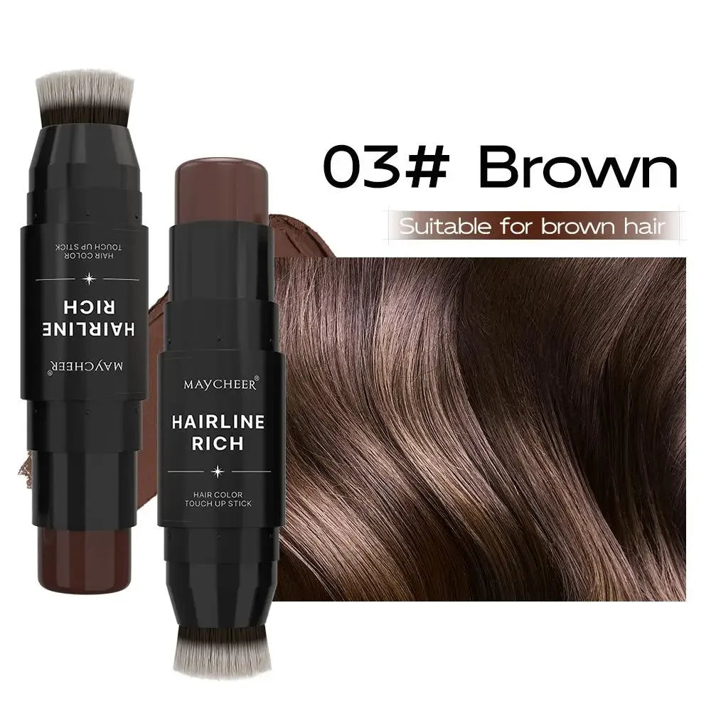 2 In 1 Root Cover Up Stick Waterproof Easy Application Head Root Concealer Long Lasting Sweatproof Temporary Hair Dye Stick Qme C