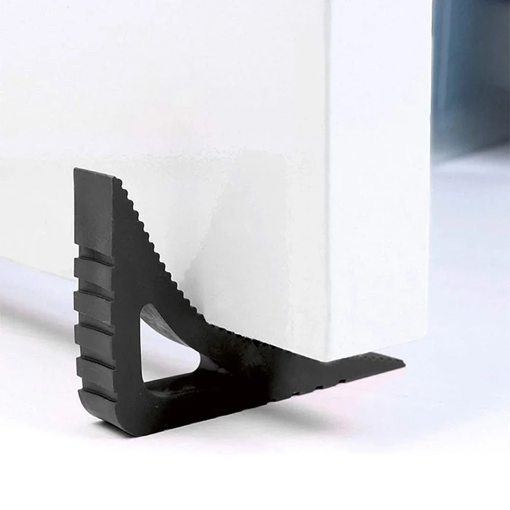 Rubber Door Stopper Reusable Shock Absorbent Block Wedge Doorstops Qme