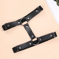 Women Girls Sexy Garter Goth Belt Harajuku Punk Gothic PU Leather Leg Qme black One Size