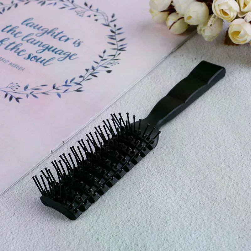 Men Plastic Vent Hair Brush Comb Anti-static Massage Care Ribs Qme