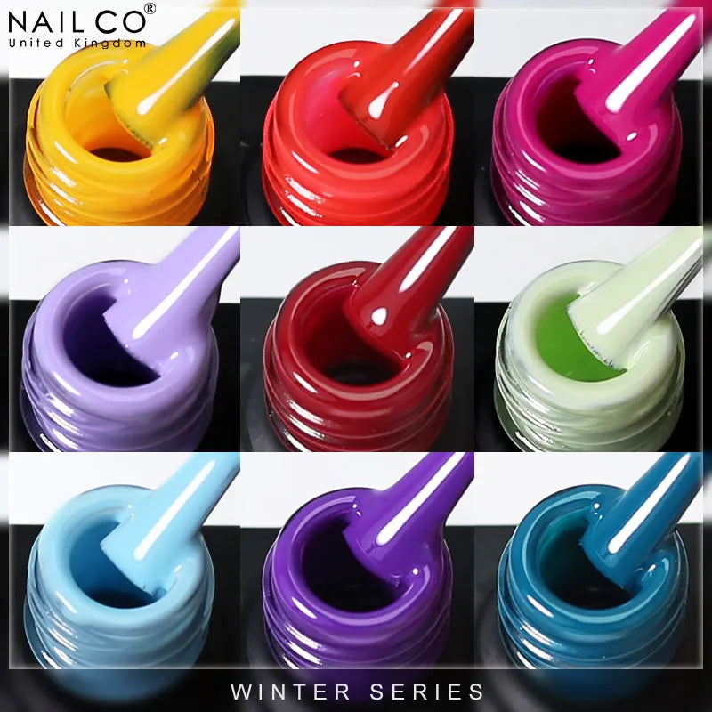 NAILCO Winter Red Gel Nail Polish Semi Permanent Soak Off Varnishes Qme