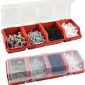 Small Sorting Screw Parts Box Organizer Red Qme red