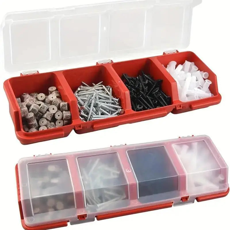 Small Sorting Screw Parts Box Organizer Red Qme red