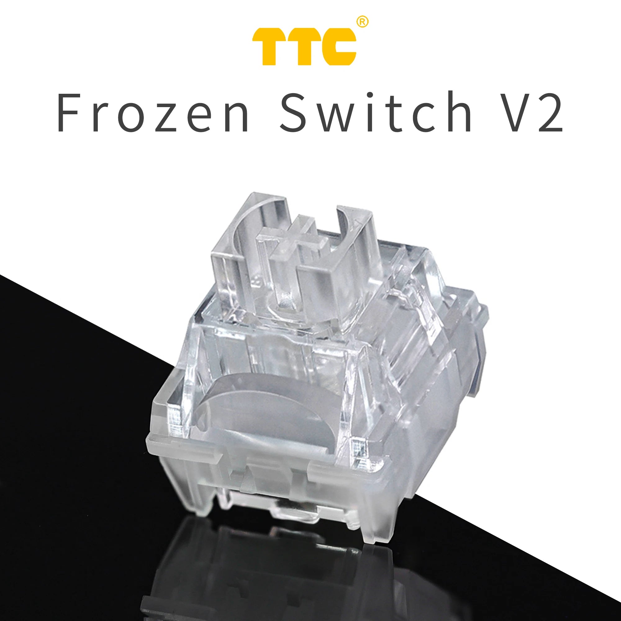 TTC Frozen Switch V2 Mechanical Keyboard Silent Switches 3 Pins Linear 39gf RGB Transparent Custom Gaming Keyboard for Gamer Qme
