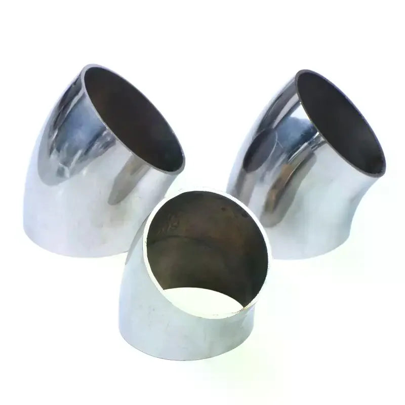 Sanitary Food Grade 45 Degree Weld Elbow 304 Stainless Steel, Polished Butt Weld Pipe Fitting 16-80mm OD Press Fitting Qme