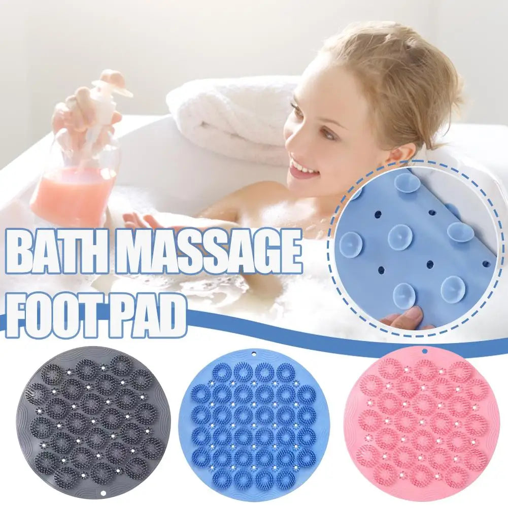 Exfoliating Shower Foot Back Scrubber Massage Pad Wall Mounted Qme