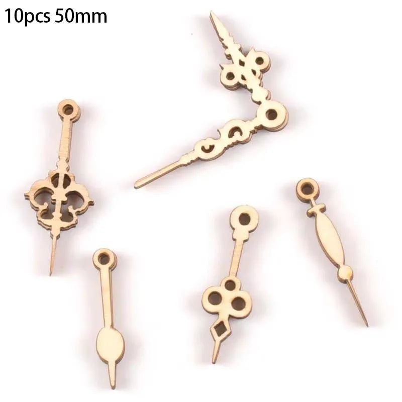 10pcs Wooden Crafts creativity Mixed Clock pointer Pattern Scrapbooking Crafts wood decoration for Home Decoration m2145 Qme