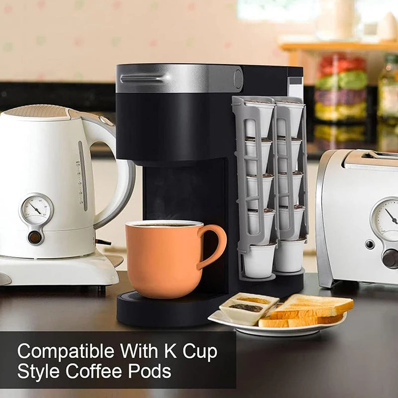 Compatible Keurig Coffee Makers Dual-compartment Organizer Pod Holder Qme