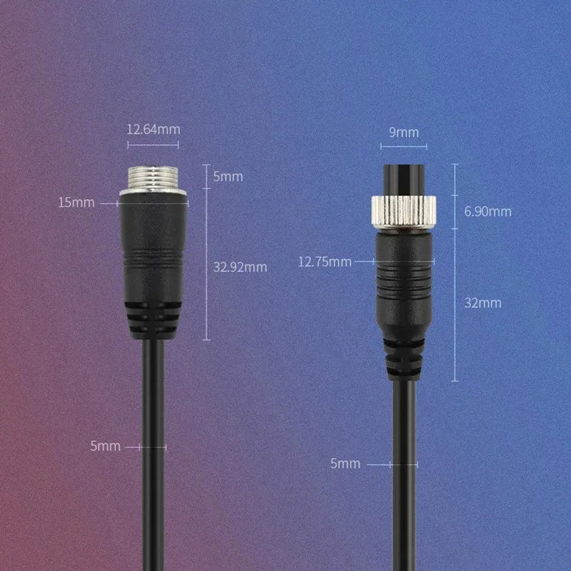 1PCS M12 4Pin 1-20m Aviation Plug Cable Vehicle-mounted Extension Line Video Cable Qme