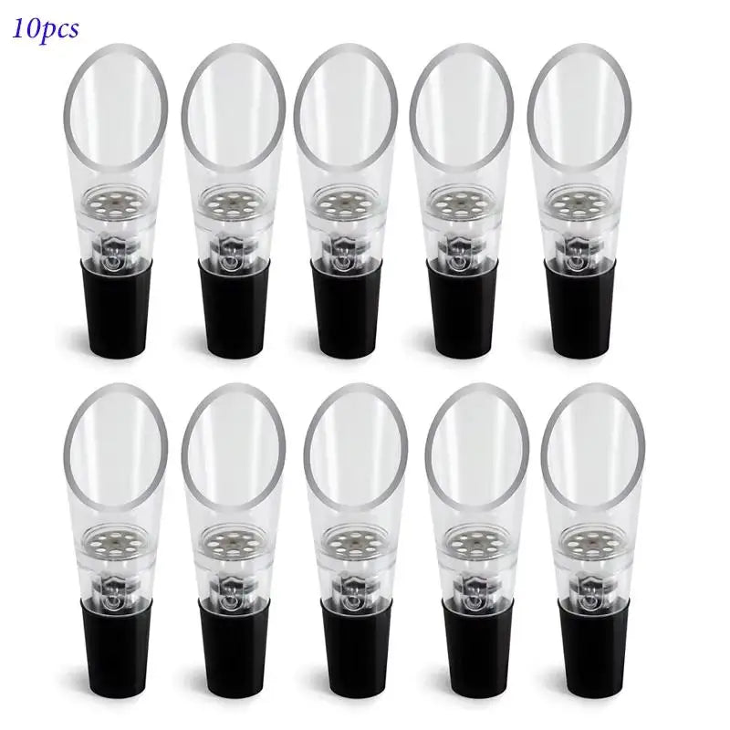 1/2/5/10/12pcsWine Aerator Pourer Decanter Liquor Bottles Stopper Spout Premium Crystal Wine Pourers Bar Assessor Wine Lovers Qme 10pcs