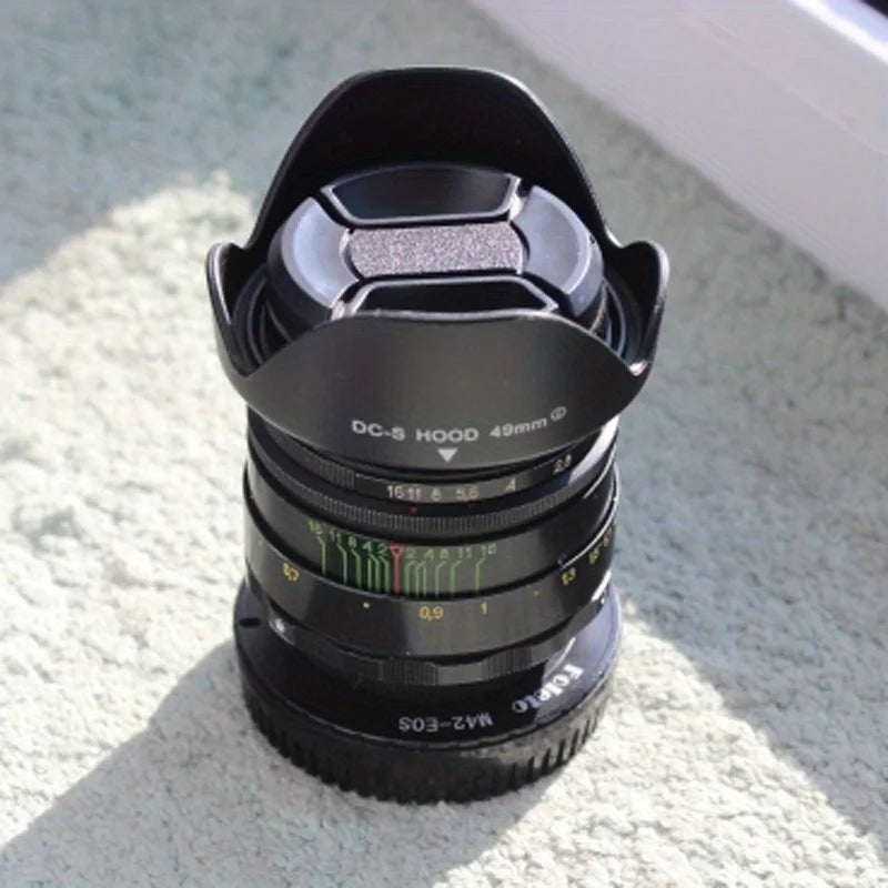 5-Piece Set of 52mm Center Clip Front Lens Cover Compatible with Nikon Digital SLR Cameras, with 18-55mm or 55-200mm Lenses Qme
