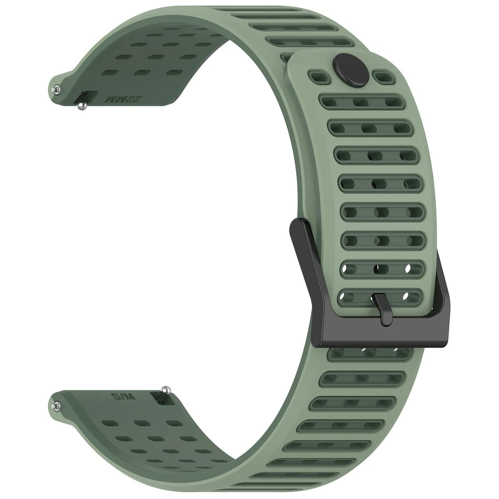 22mm Wristband For Suunto Vertical 2/RACE 2 Two-Tone Silicone Strap for Honor GS3 Replacement Band Bracelet for Honor watch 4pro Qme LGreen 22mm Universal band