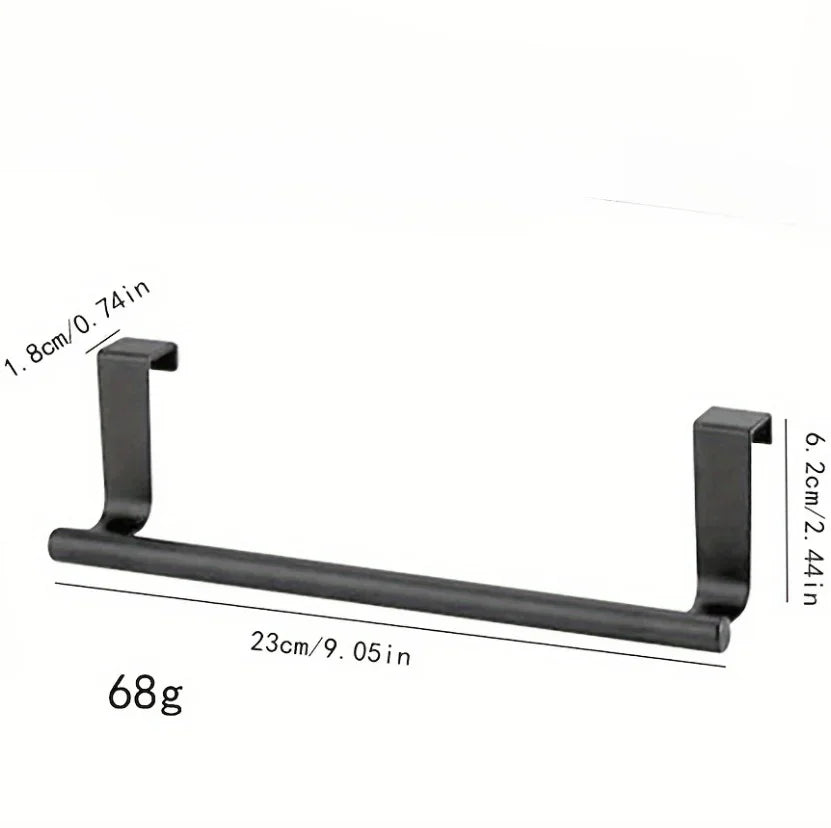1pc Elegant towel rack, no need for punching door rear suspension storage rack, door-mounted kitchen cabinet organizer Qme
