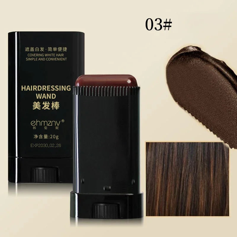 3Color Quick Touch-Up Hair Stick Temporary Color Stick Portable Temporary Quick Coverage Hair Pen Disposable Hair Dye Stick Comb Qme Black Brown