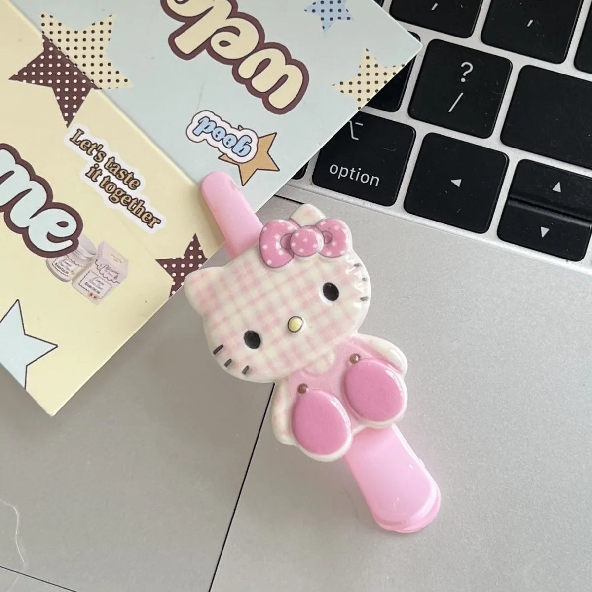 Hello Kitty Cartoon Checkered Hair Clip Cute Hair Accessories for Students Versatile Hair Clips and Headpieces Qme 2