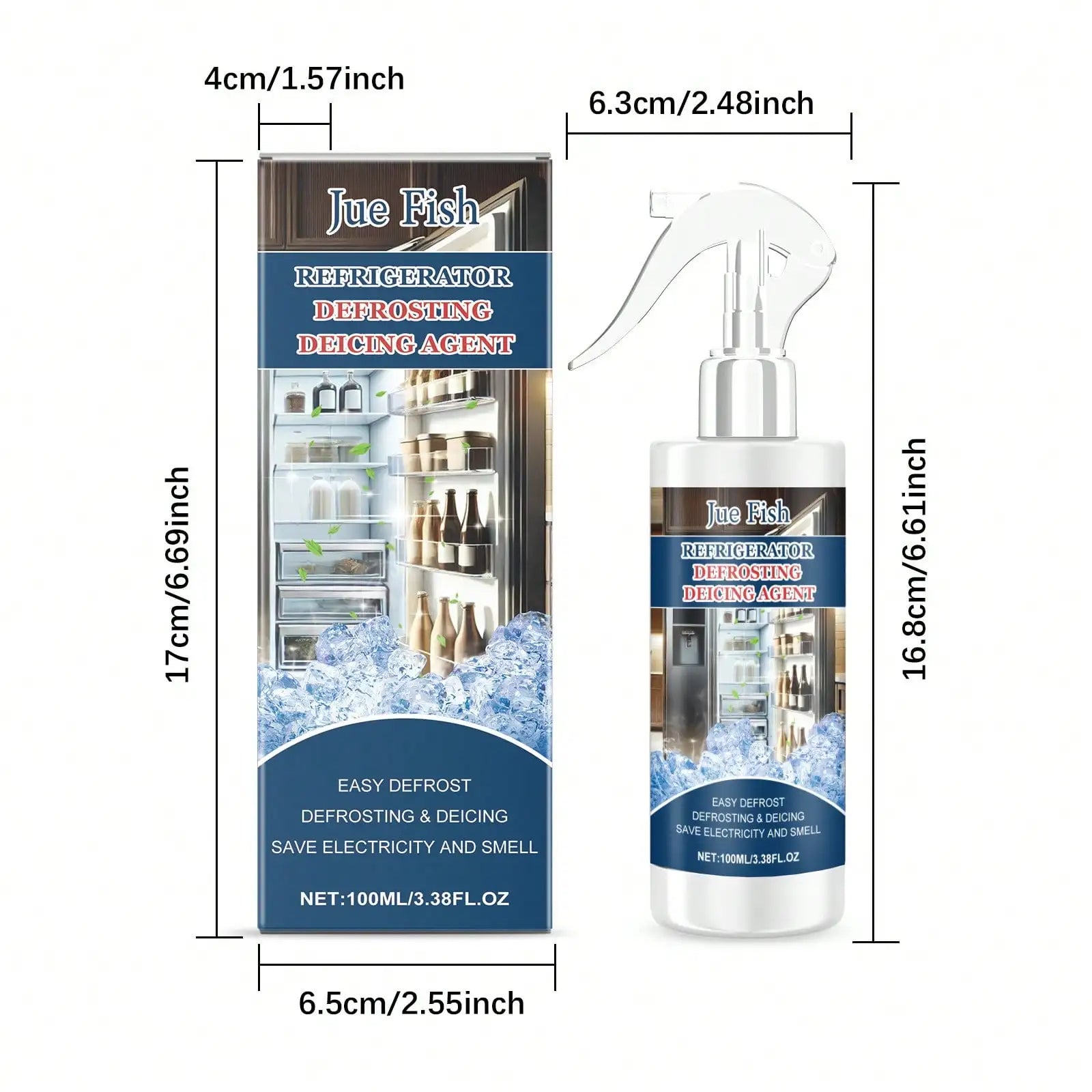 Refrigerator Defrosting Ice Removal Cleaner Household Cold Storage Qme 1pc