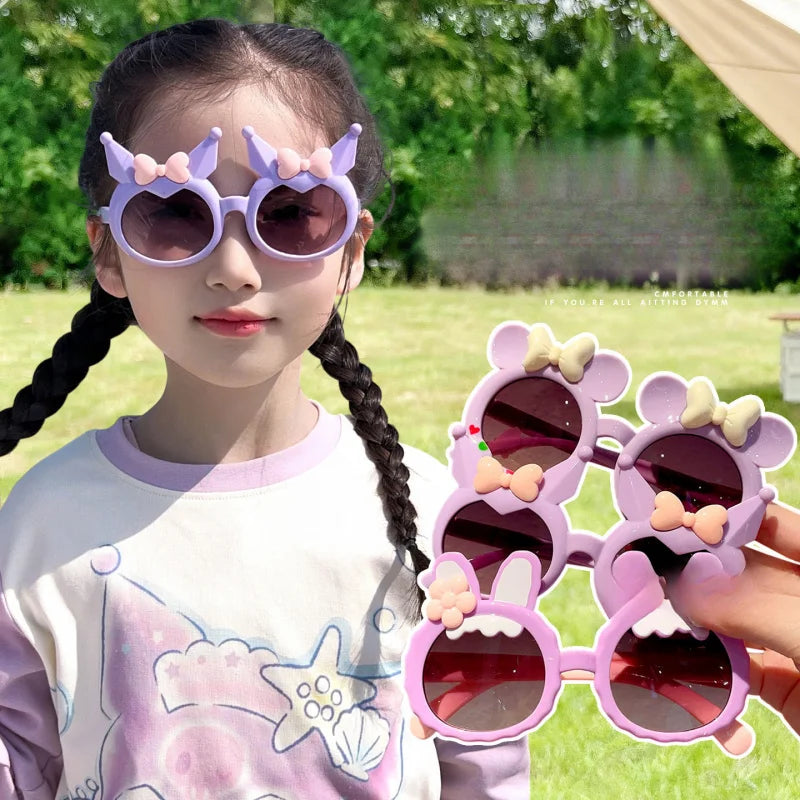 Hello Kitty Kuromi Cartoon Sunglasses Student Sunglasses for Sun Protection Polarized Sunglasses Qme