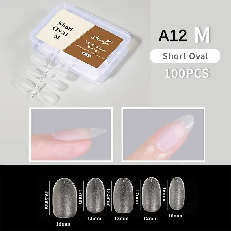 Soft Gel Nail Tips Full Cover Press Fake Nails Professional Supplies Qme A12
