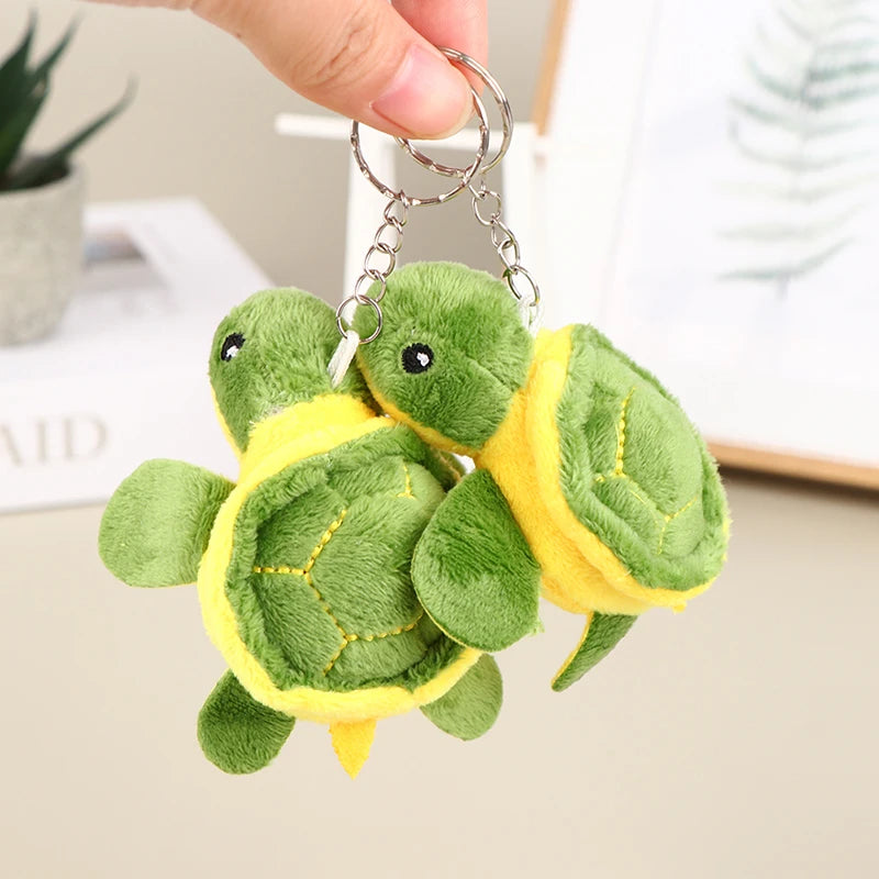 Cute Turtle Doll Stuffed Cartoon Soft Plush Toy Keychain Bag Pendant Qme