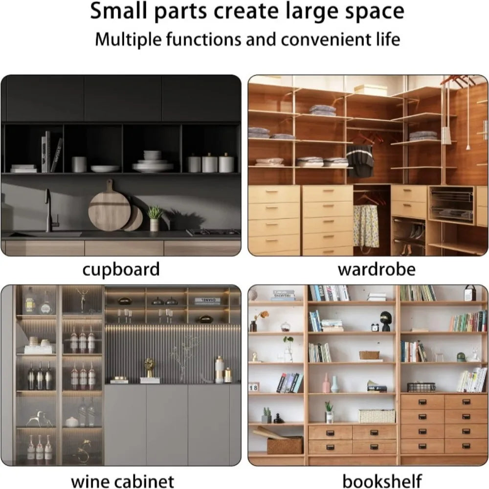 New Cross Self Tapping Screw Wardrobe Layer Plate Holder Cabinet Glass Partition Nails Fixed Screw Shelf with Non-Slip Sleeve Qme
