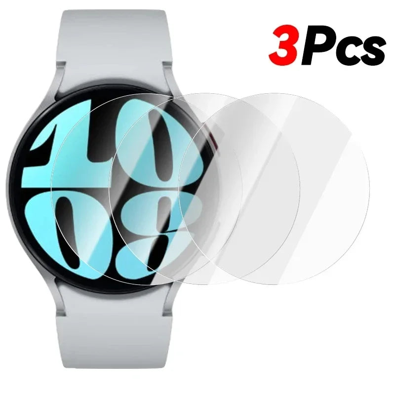 Tempered Glass for Samsung Galaxy Watch 6 40 44mm HD Screen Protector Film Anti-Scratch for 5Pro 45mm 6 Classic 43 47mm membrane Qme 3 Pcs Watch 5 4 44mm