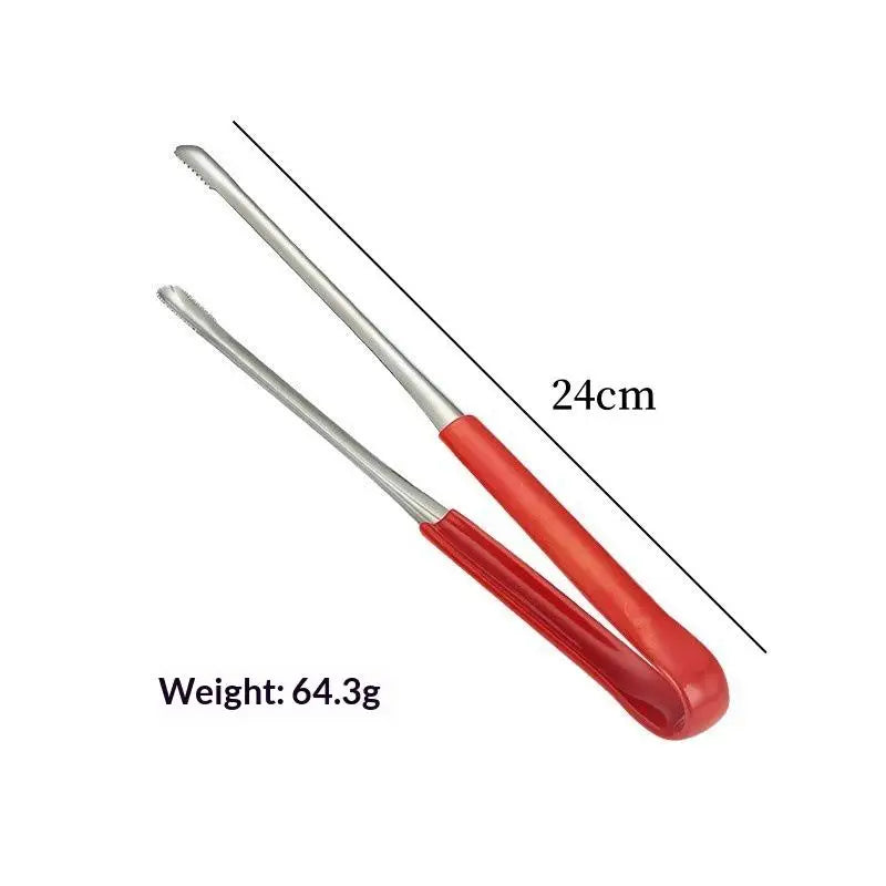 Barbecue Clip Grill Tongs Stainless Steel Meat Food Cooking Utensils Qme M BM