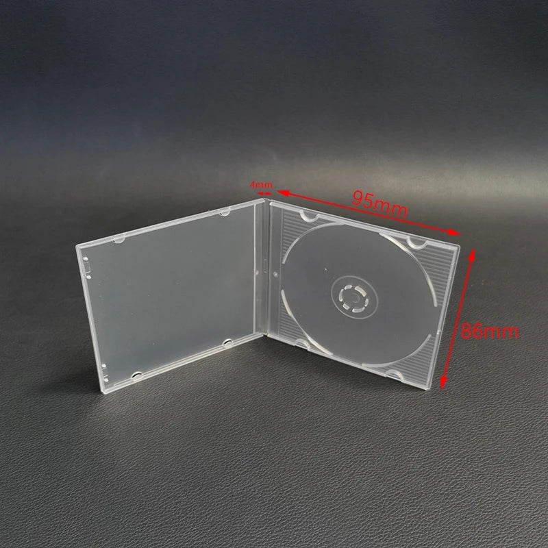 Transparent PP Ultrathin Standard CD Case Single Small Disc Box Qme