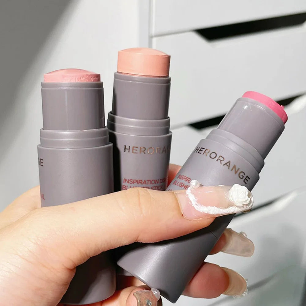 HERORANGE Inspired Diffused Matte Blush Stick Single Natural Rosy Qme