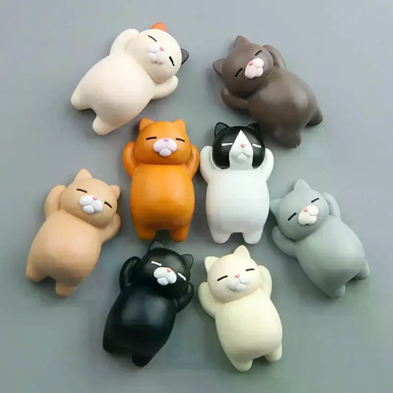 Cartoon Cat Creative 3D Magnetic Fridge Magnet, Decorative Fridge Magnet, Kitchen And Home Decoration Qme