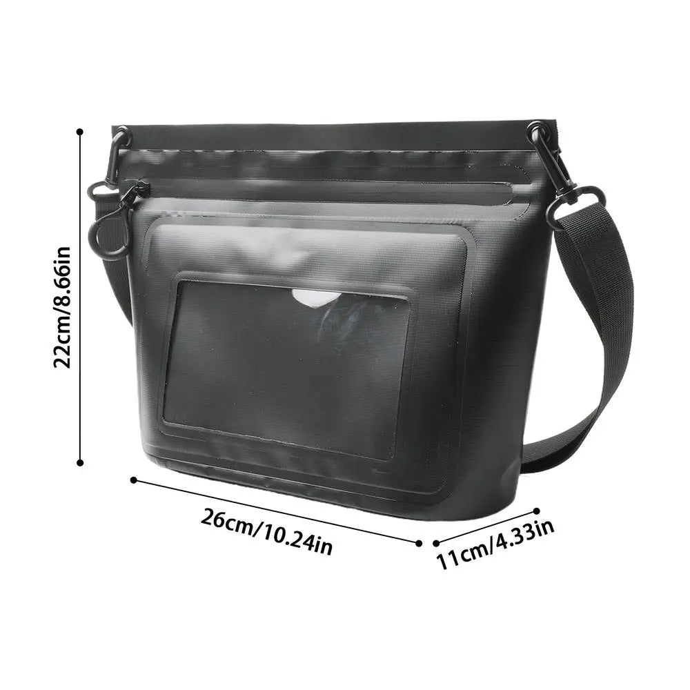 Phone Waterproof Pouch Portable Phone Bag Diving Dry Pack for Adults Men Women Outdoor Camping Hiking Swimming Diving Snorkeling Qme Black