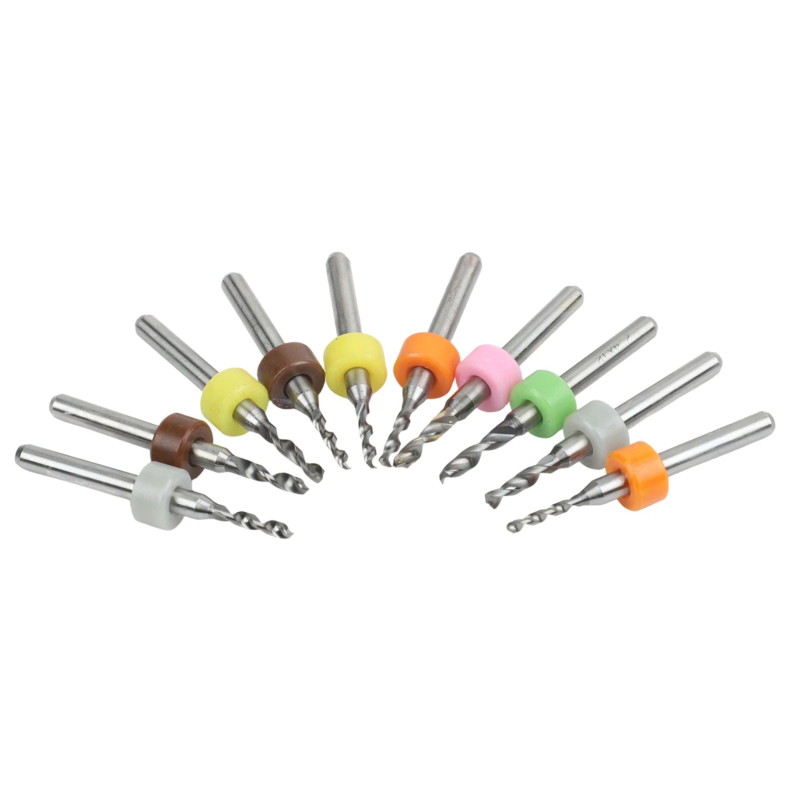 10pcs / Set Drill Bits Coated PCB Milling Cutters Circuit Board Carving Knives Steel Power Tool Accessories Workshop Equipment Qme