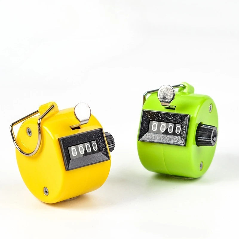 Handheld 4 Digital Tally Counter Mechanical Manual Palm Clicker Number Count Assorted Tally Counter Number Count Qme