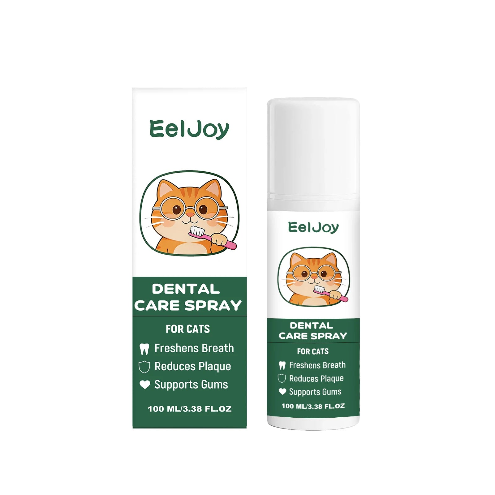 Cat Dental Care Spray Removing Dental Plaque Freshing Breath Reducing Bacterial Growth Support Gum Healthy Pet Oral Care Spray Qme 100ml Boxed