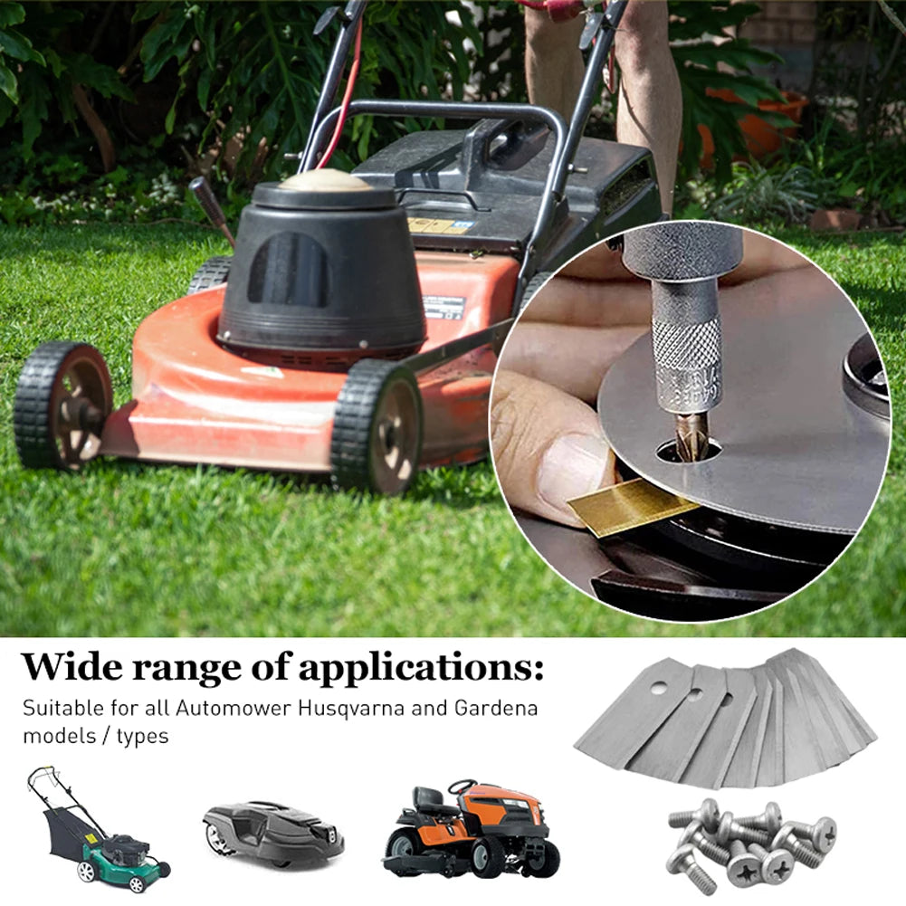 30PCS Stainless Steel Blade Grass Cutter Repair Accessories Replacement Parts 0.7 MM for Husqvarna Automower/Gardena Lawnmower Qme