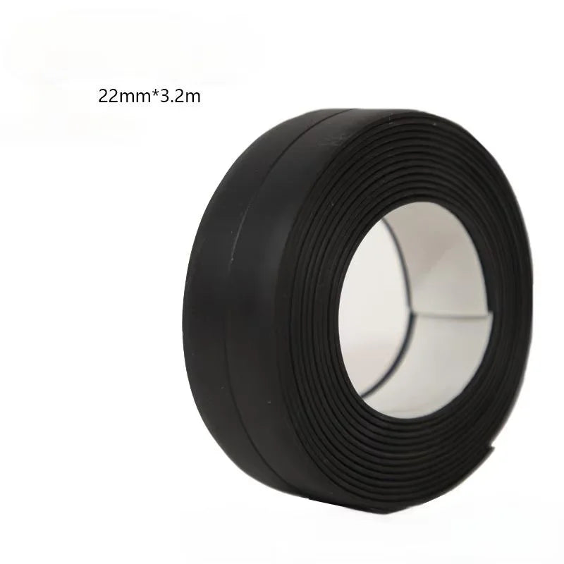 A Roll Of Three Meters Two Pvc Waterproof And Anti-Mildew Seam Adhesive, Suitable For Kitchen, Bathroom, Toilet, Corner Gap Qme 1PC black
