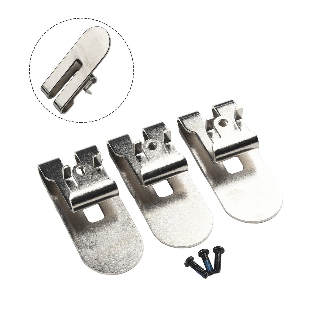 3Pc Steel N435687 Belt Hook Clip Kit With Screws For Drill Driver N435687 DCF620/DCF620B DCF622 For Drywall Power Tools Access Qme