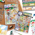 Urban Life Scene Miniature Diorama Stickers, Abundant Indoor & Outdoor Collage Materials, Healing Lifestyle Essentials Qme 2 bags