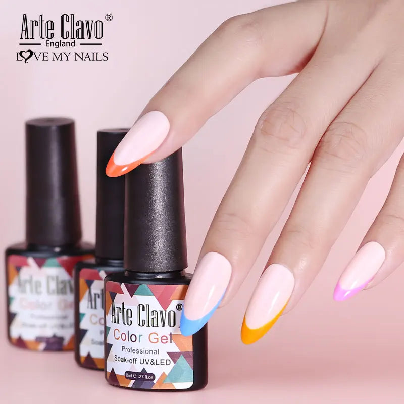 Arte Clavo Gel Nail Polish 180 Colors Supplies Varnish Semi Permanent Qme