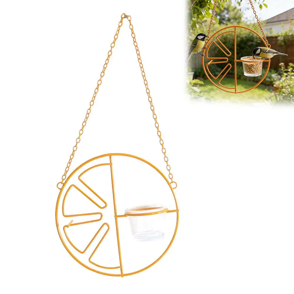 Orange Fruit Oriole Jelly Bird Feeder Slice Outdoor Garden Metal Qme 1pcs