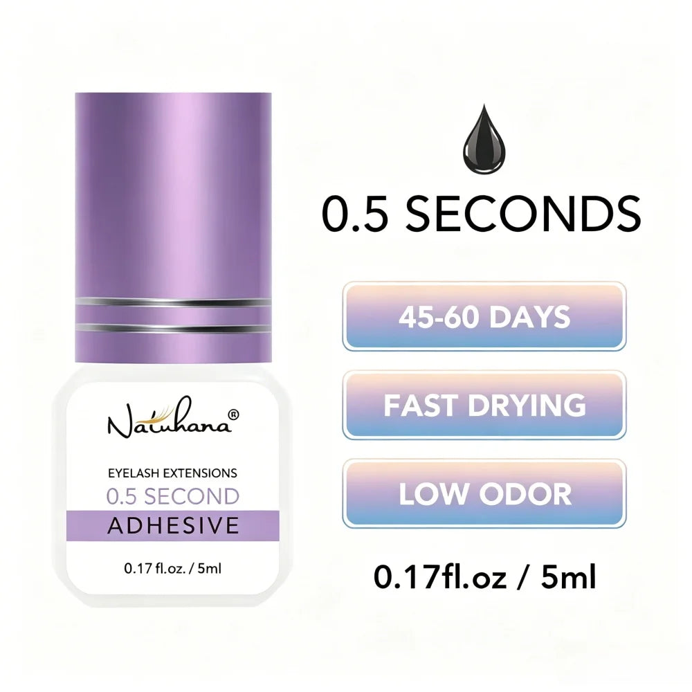 NATUHANA False Eyelash Glue Waterproof Eye Lash Cosmetic Tools Qme 0.5S 5ml