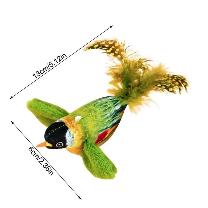 Electric Squeaky Simulation Bird Plush Toys Realistic Cat Toy Cats Qme