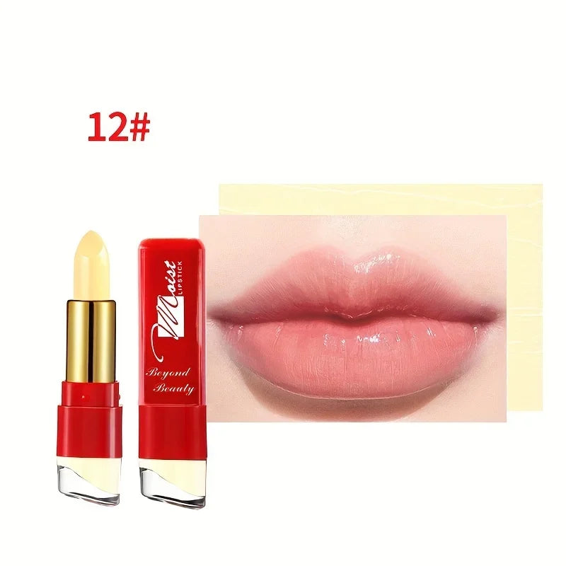 12 Colors Creamy Moisturizing Lipstick Long Lasting Leaning Tower Qme 12